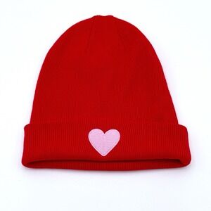 Beanie‎ Joy Lab Red With Punk Heart One Size Fits All (A0128)